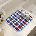 thumbnail image 7 of Ryvnso Checkered Grid-b2 Dish Drying Mat for Kitchen Countertop 16x18 Small Dish Pad Drainer Rack Dish Sink Mats, 7 of 7