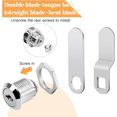 thumbnail image 3 of HAHADAXA Cabinet Lock, 5/8" Cam Lock Keyed Alike Cabinet Locks, Secure TV Locks with Alike 2 Keys, Zinc Alloy Drawer Lock for File Cabinet RV Door Drawer Tool Box Mailbox Replacement Lock Har, 3 of 7