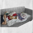 thumbnail image 6 of Sports Soft Flannel Fleece Throw Blanket, Baseball Player Boys Pitching Champions Winner Olympics Competition, Cozy Plush for Indoor and Outdoor Use, 50" x 60", Cobalt Blue White, by Ambesonne, 6 of 6