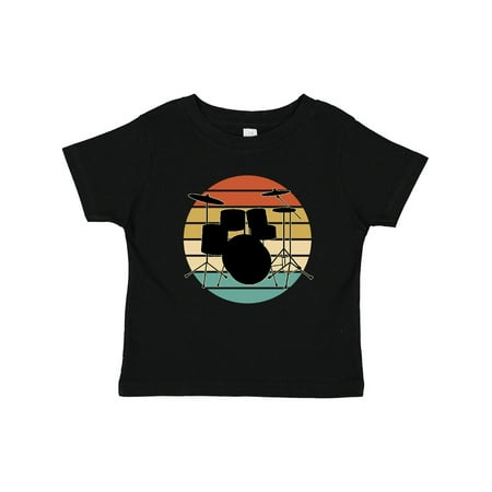 

Inktastic Drum Set Retro Drummer Sunset Gift Baby Boy or Baby Girl T-Shirt