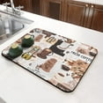 thumbnail image 4 of Coffee Bar Mat Accessories for Countertop Absorbent Hide Stain Rubber Backed Dish Drying Mats for Kitchen Counter Draining Pad Decor Gift Fit Under Coffee Maker Coffee Pot Espresso Machine (24x16in), 4 of 6