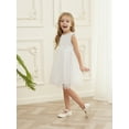 thumbnail image 6 of famuka Toddler Sequin Dress Little Girl Sleeveless Party Dress Summer Mesh Tulle Dress, 6 of 10