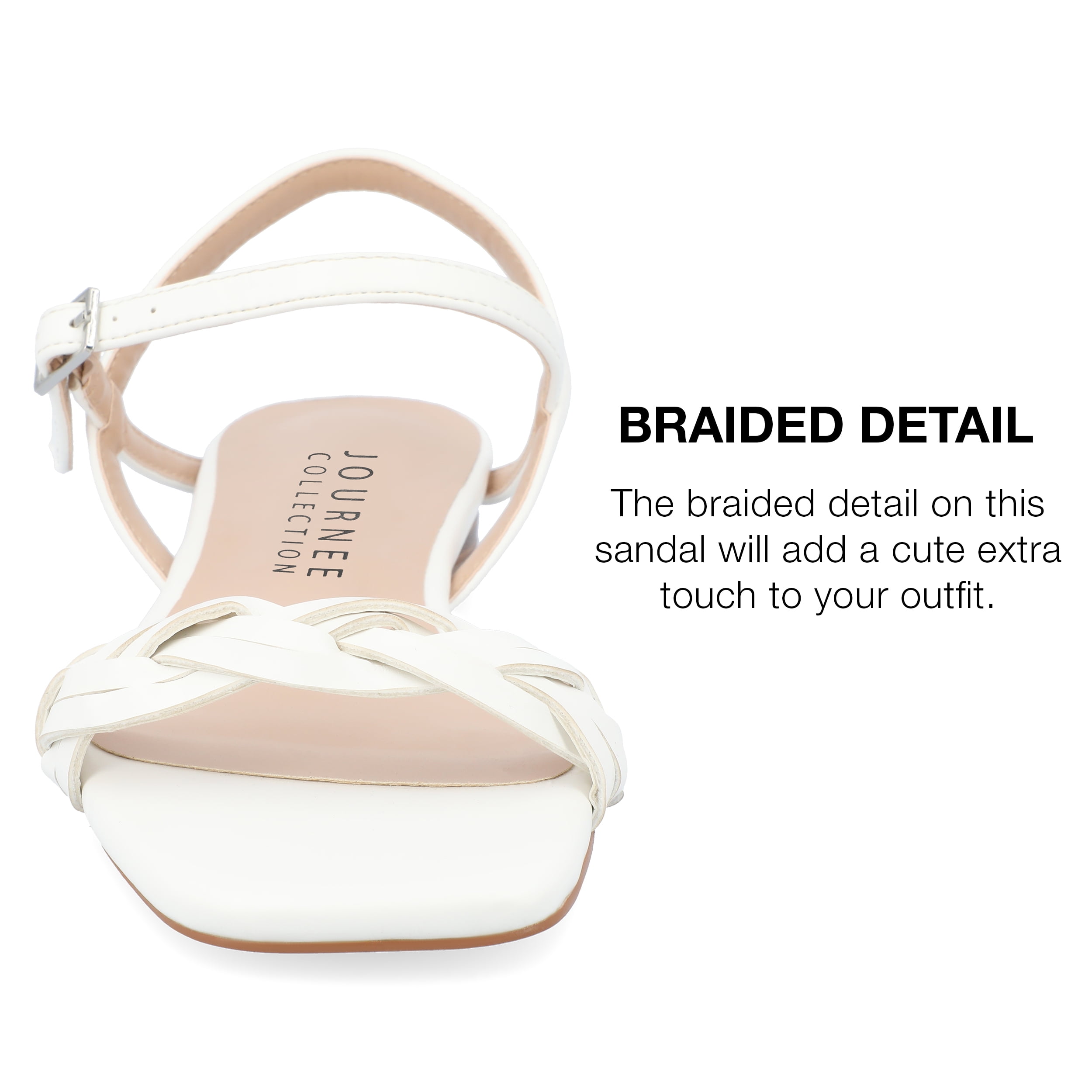 Journee Collection Womens Verity Ankle Strap Low Block Heel Sandals