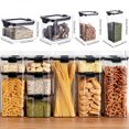 thumbnail image 1 of Recipiente para almacenar alimentos TureClos con tapas herméticas, dispensador de arroz, especias, harina para hornear, organizador, estuche para artículos de cocina para el hogar, 700 ml, 1 of 8