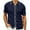 Navy, variant on WREESH Men's Fashion Knit Button Down Shirts Casual Solid Color Short Sleeve Turndown Collar for a Comfortable Fit Green
