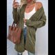 thumbnail image 5 of Suéter Cárdigan de Larga para Mujer, Otoño e Invierno, Tejido de Punto , con Botones Delanteros, Abrigo Verde XL, 5 of 8