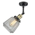 thumbnail image 2 of Innovations Lighting 201F-BK-G146 Chatham 1 Light 6" Wide Semi-Flush Ceiling Fixture -, 2 of 4