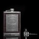 thumbnail image 4 of Flagon 304 Stainless Steel Leather Hip Flask, 8 Oz Wine Jug Whiskey Wine Pot Men Outdoor Travel Flagon-Black, 4 of 5