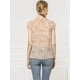 thumbnail image 5 of blusa de gasa con mangas casquillo ligera con volantes para mujer Albaricoque XL, 5 of 6