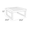 thumbnail image 5 of Luxury Commercial Living 25.5" Taupe Brown Square Ottoman with Sunbrella Natural Cushion, 5 of 5