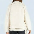 thumbnail image 5 of Patlollav Womens Coats Solid Color Lapel Casual Long Sleeve Tops Loose Jacket, 5 of 6
