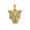 Gold no chain, variant on Men's Stainless Steel Vintage Hip Hop Frightening King of the Forest Overlord Leader Animal Tribe Roaring Tiger Head Lucky Amulet Pendant Necklace Silver No Chain