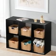 thumbnail image 6 of Cube Bookshelf Black, 6 Cube Storage Organizer Bookcase, Display Bookcase, TV Stand, for Living Room, Home Office, Bedroom, 6 of 10