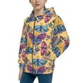 thumbnail image 2 of Sikiie Butterfly 3 Zip Up Hoodie Teenage, hoodies for Teenage, Zipper Sweatshirt Jacket for Daily, Traveling-Small, 2 of 6