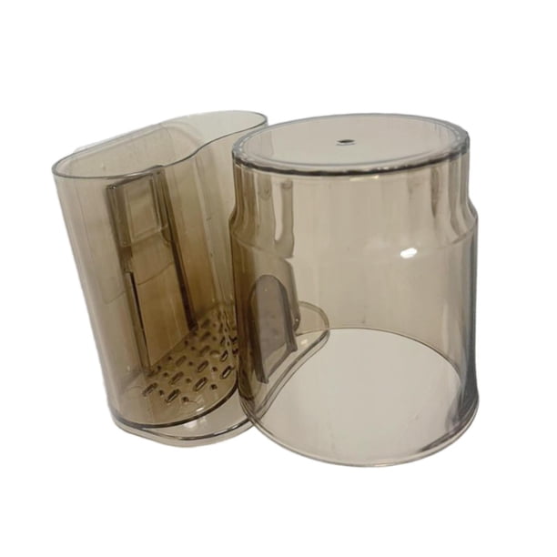 Soporte para cepillos de dientes y pasta de dientes de pared con vaso de enjuague Almacenamiento para cepillos de dientes Marrón