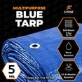 Xpose Safety Better Blue Poly Tarp 5' x 7' Multipurpose Protective