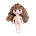 thumbnail image 3 of Muñeca BJD de 21 cm con maquillaje, juego de simulación, cabello liso interactivo 3D Estilo a, 3 of 9