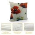 thumbnail image 4 of Leisuo Decorative Throw Pillow Covers Cushion Case Paintings Blossoming Traditional Poppy Buds Drawn by Bud Splattered On Stem Nature Pillowcase for Couch Sofa, 4 of 5