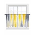 thumbnail image 2 of Sheer Curtains 54 Inches Long, Yellow Gray White Light Filtering Window Curtains for Living Room/Bedroom, Farmhouse Gradient Abstract Art Rod Pocket Voile Sheer Curtain Drapes, 52"W x 54"L, 2 Panels, 2 of 8