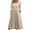 Beige, variant on hotojiny Womens Maxi Dress Casual 3/4 Length Sleeve Flowy Pleated a Line Dress Soft Lounge Crewneck Vacation Dresses