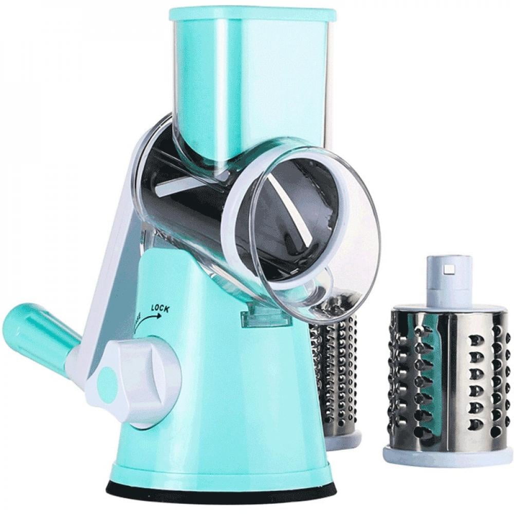  Rotaries Cheese Grater Shredder,Potato Slicer Upgraded Hand  Crank Vegetable Cutter Rotaries Cheese Graters,Bigger Vegetable Food  Chopper, Adjustable Potato Slicer Thickness Mandolin Green : Home & Kitchen