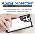 thumbnail image 2 of Case for Samsung Galaxy S23 Ultra Phone Case Slim Dropproof [Defend from Drop/Scratch/Slip/Fingerprint] Clear Acrylic Hard Back Soft TPU Bumper Hybrid Phone Cover for Samsung Galaxy S23 Ultra-Black, 2 of 8