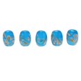 thumbnail image 3 of de Barril / Ovaladas de 5 Uds., Cristal, Piedra Azul, Espaciadoras Sueltas, Fabricación de Joyas, de Pintadas a Mano Macarena Cuentas para hacer joyas, 3 of 8