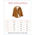 thumbnail image 2 of 8T Big Boys Clothes 9 Years Boys Long Sleeve Coat Solid Color Big Boys Fall Winter Jacket Brown, 2 of 8