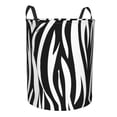 thumbnail image 2 of Round Laundry Basket, Zebra Print Pattern Bathroom Dirty Clothes Basket Laundry Hamper, Small, 2 of 8