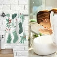 thumbnail image 7 of Christmas Green Socks Leaves Cotton Face Towels Soft Hand Towel Absorbent Bathroom Towel for Kitchen Hotel Decoration, 7 of 7