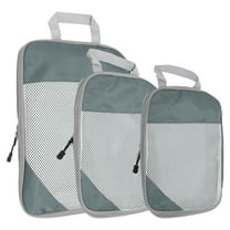 Unique Bargains 1 Set Compression Packing Bag for Travel Lightweight Travel Essential Luggage Organizer Travel Bag Gray