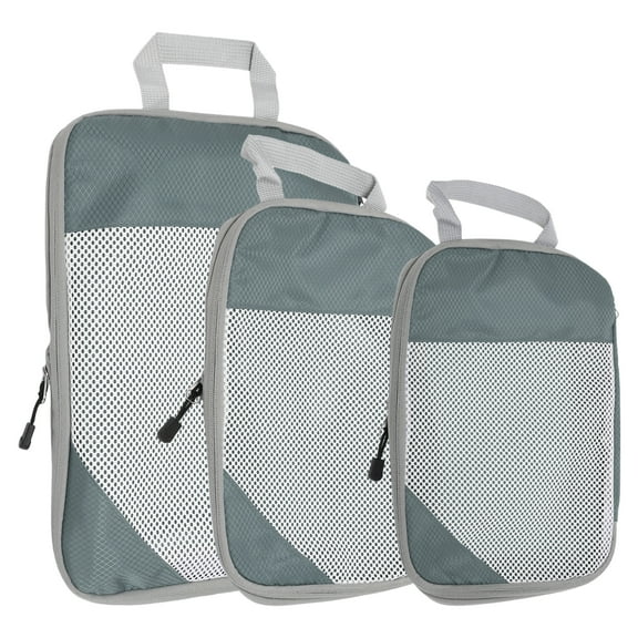 Unique Bargains 1 Set Compression Packing Bag for Travel Lightweight Travel Essential Luggage Organizer Travel Bag Gray