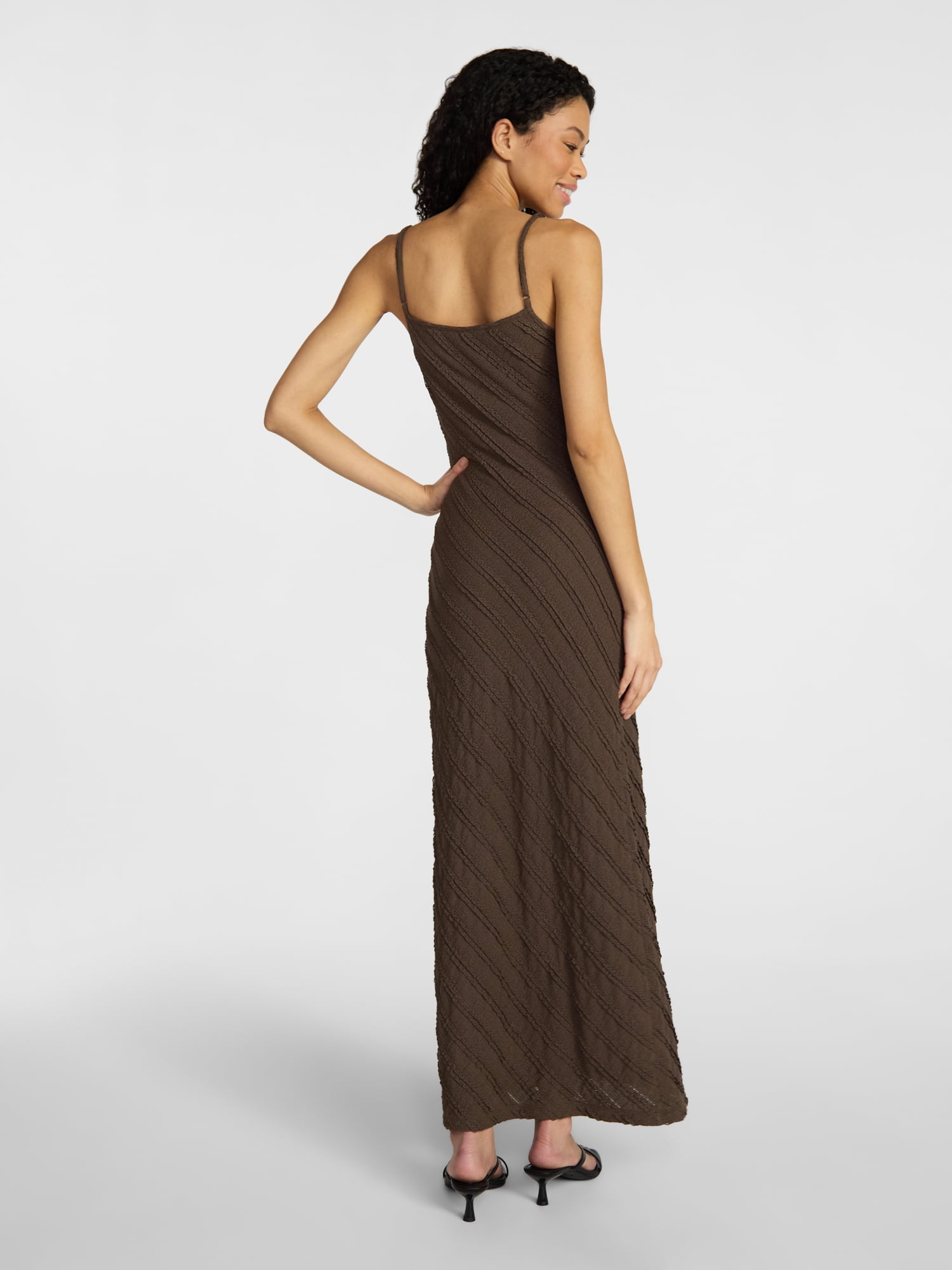 No Boundaries Sleeveless Ruffle Maxi Dress, Women's XXS-XXL