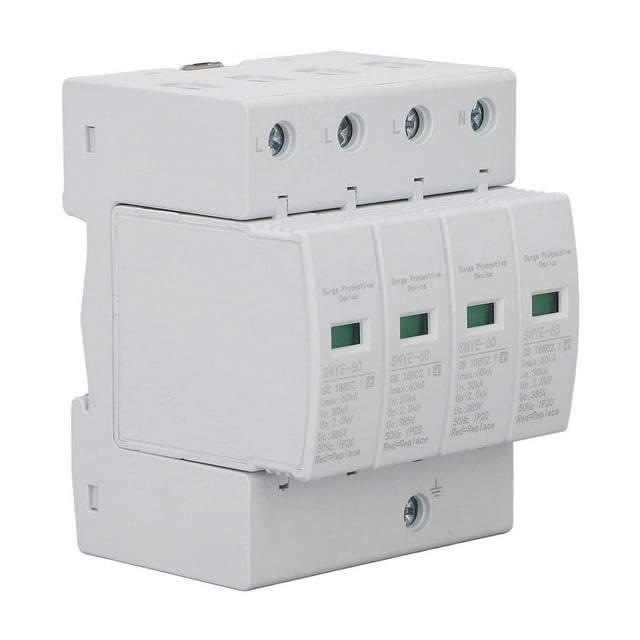Dispositif de Protection contre les Surtensions, Matériau PC Ignifuge Stable, Boîte de Distribution Sécurisée 60KA pour la Maison, pour Puissance Industrielle 2P 275V, 3P 385V, 4P 385V