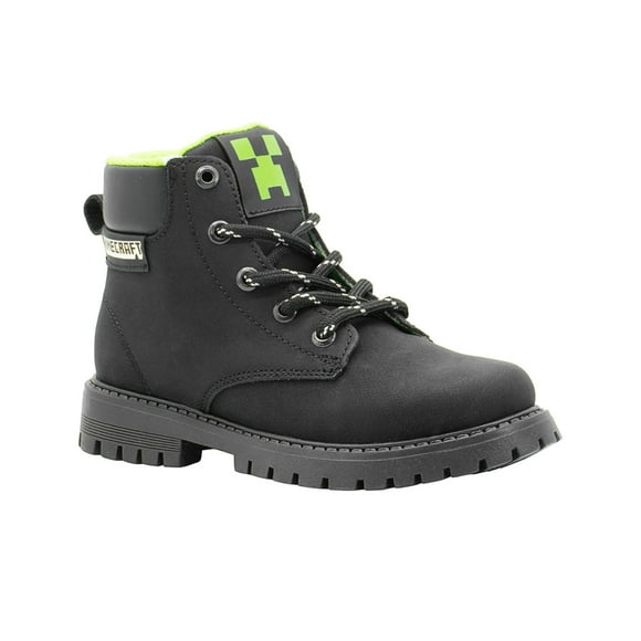 Bota Outdoor Minercraft® Gamer Negro Creeper Forro Verde negro 20.5