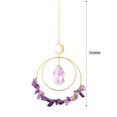 thumbnail image 3 of Colgante de metal con forma de círculo de luna de cristal para decoración del hogar (morado), 3 of 6