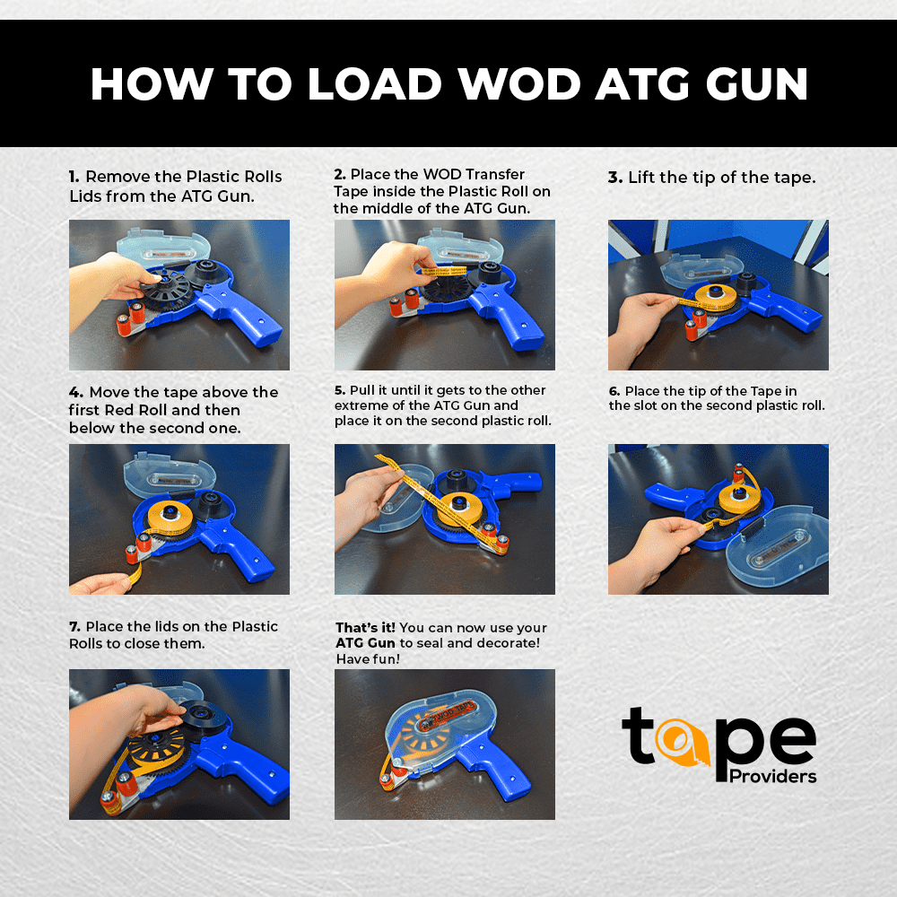 WOD Tape ATG Dispenser for Adhesive Transfer Tape, Blue