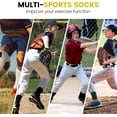 thumbnail image 5 of Lanola 3 Pairs Kids Youth Baseball Socks Cushioned Soccer Football Softball Socks for Boys Girls, 5 of 6