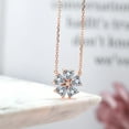 thumbnail image 4 of Gem Stone King 18K Rose Gold Plated Silver White Zirconia Pendant Necklace for Women (3.73 Cttw, Heart Shape 6MM, with 18 inch Chain), 4 of 4