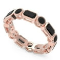 thumbnail image 2 of 5.00 Ct Stylish Emerald Cut Black Onyx Gemstone Engagement Eternity Band for Women Solid 18K Rose Gold Size 8 by Diamond-Capitals, 2 of 8