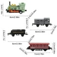 thumbnail image 3 of Electric Train Toy Set, Alloy Locomotive & 3 Carriages, Mini Portable Push and Go Toy Train for Klds, Vintage Steam Engine Toy for Birthday Gifts, ChiIdren's Playtime and Camping Fun, 3 of 6