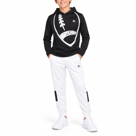 RBX Boys' Jogger Set - 2-Piece Thermal Sports Hoodie and Tricot Joggers (Size: 4-12)