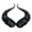 C, variant on Car Roof Devil Horn Modification Parts, 2Pcs Bull Horn Decorative Trim for Car Decor Upgrades, PLA Material Lightweight and Lasting, Easy to Install No Drilling Required