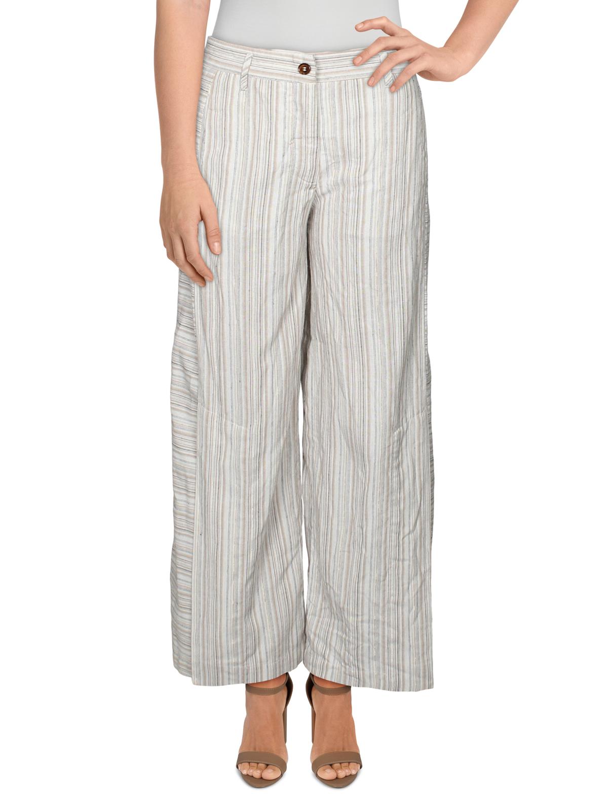 4Our Dreamers Womens Linen Striped Wide 