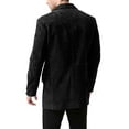 thumbnail image 4 of Men Robert 3-Button Leather Blazer Suede Sport Coat Jacket (Regular, Big & Tall and Short), 4 of 5