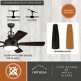 thumbnail image 6 of Walton 52 In. Bronze Industrial Loft Ceiling Fan with LED Light Kit and Remote, 6 of 10