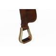 thumbnail image 3 of 5" wide Horse Western Saddle Rawhide Leather Covered Angled Roper Stirrups 51174, 3 of 5