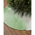thumbnail image 2 of Green Marble Christmas Tree Skirt 48 Inches Large Christmas Skirt Tree, Modern Abstract Art Yellow Lines Ink Painting Tree Skirt Christmas Decorations for Fireplace Party Holidays Indoor Outdoor, 2 of 7