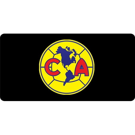Club Car Diamond Plate - Club America On Black Photo License Plate