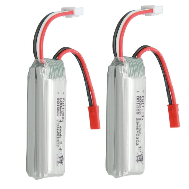 RC Airplane Lithium Battery, 2PCS RC Airplane Replacement Batteries 7.4v 600mah for RC Aircraft Upgrade